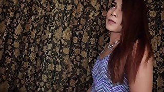 Small tits ladyboy Nut POV blowjob and bareback anal fucking to her liking