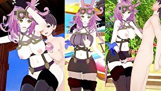 【エロゲーコイカツ！】遊戯王 鉄獣戦線 徒花のフェリジット3DCG巨乳アニメ動画[Hentai Game Koikatsu!sunshine YuGiOh! Tri-Brigade Ferrijit]