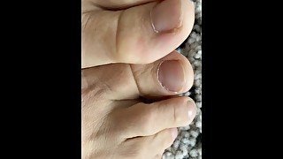 Extremely close view for my natural toenails