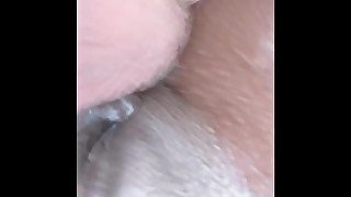 Daddy cums inside my creamy pussy