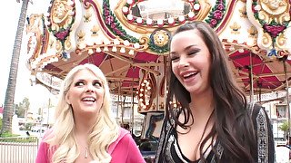 Jana Foxy gets horny in the amusement park and wanna eat wet pussies