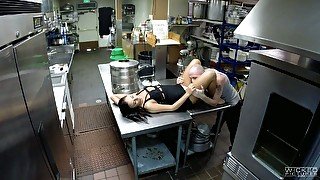 Slut with hell working cunt Gianna Nicole is fucked on the kitchen table