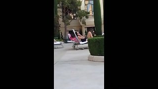 vegas pool side