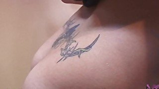 Sexy Brunette Gets DreamGirls Branded On Her Neck