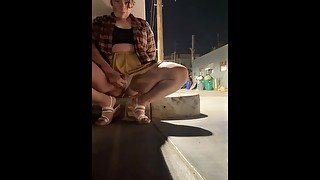 Join me on a night out on the town being sneaky and jerking it in public