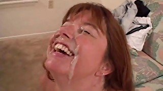 Big Black Cock cum load in her face