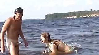 Couple in sex outdoor