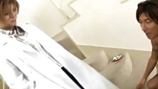 Horny Japanese nurse licked and fucked