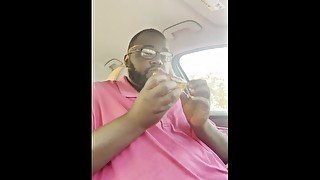 BHM Feedee Eating Donuts in Car