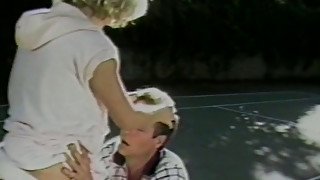 Tennis game ends up with great sexy for young lovers