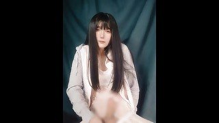 男の娘オナニー Japanese crossdresser teasing