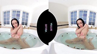 VRALLURE Beautiful Jade Baker masturbates in the bath