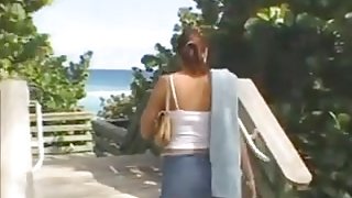 Getting A Handjob At The Beach