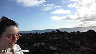 Lenna Travels To Hawaii And Gets Right To The Nude Beach - ATKGirlfriends