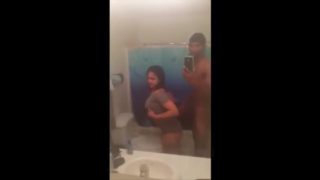 Black boyfriend fucking big cock in bathroom part 2