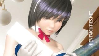 3D hentai lesbian maids rubbing pussies