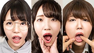 Mouth Gazing - Japanese Mouth Fetish With Yui Kawagoe, Anri Namiki And Yuna Mitake