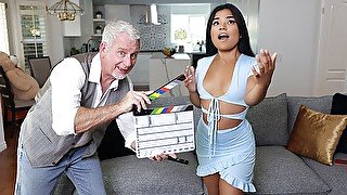 NotMyGrandpa - Perv Stepgrandpa Creampies His Sexy Teen Stepdaughter Summer Col During Audition