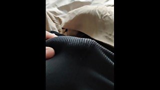 Edging and ball squeezing in boxer briefs ends in cum fountain