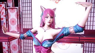 [MMD] IU - LILAC Spirit Blossom Ahri Sexy Kpop Dance League Of Legends Uncensored Hentai