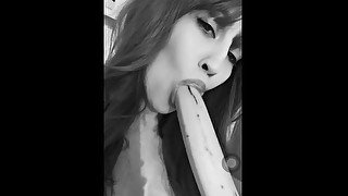 Lilith DeVille sucking banana. It could be your cock