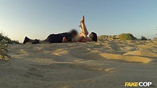 Luna in Cop Fucks Cute Girl on Nudist Beach - FakeCop