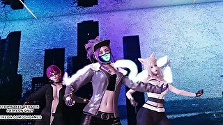 [MMD] Chung ha - Bicycle KDA Ahri Akali Evelynn Sexy Kpop Dance 4K League of Legends Hot Kpop Dance