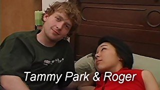 Hairy Asian amateur fucked by her white boyfriend