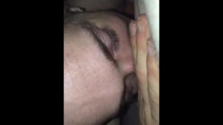 babygirl cums hard as daddy edges for huge orgasm