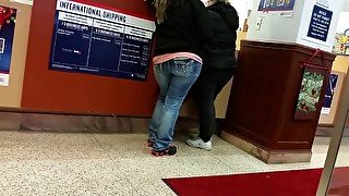 Big girls at the post office