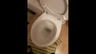 Quick Piss in Toilet