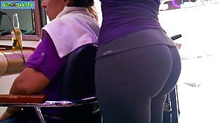 My buddy is addicted to making horny videos of sexy butts of lusty girls