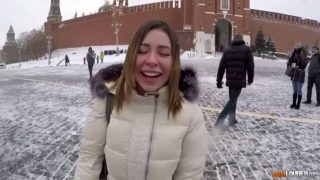 Ally breelsen gets picked up on red square and fucked by italian dude