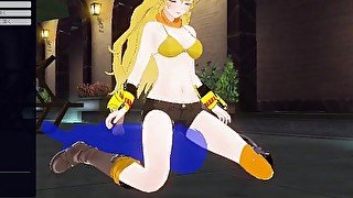 [CM3D2] - RWBY Hentai - Busty Blonde Yang Xiao Long Having Private Pool Fun