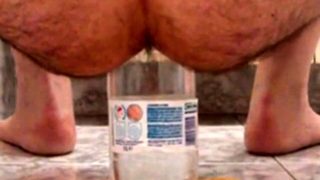 extreme ass insertion with 2 plastic bottles