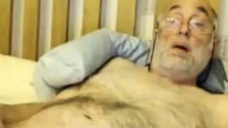 Bi Grandpa Plays With His Big Cock