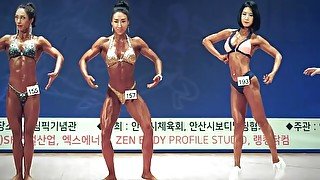 sexy strong Korean FBB posing