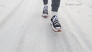 Snowed Walkway  Crushing Snow Path  PART I