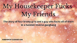 Reverse Four Girl Gangbang On Male Housekeeper - Audiobook