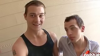 His ass and mouth get rammed by many guys at a wild gay gangbang