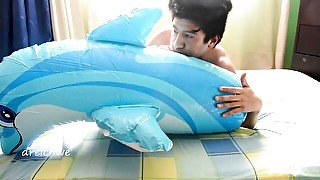 Inflating a dolphin