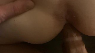 SEXY WIFE takes HUGE 8” COCK from behind