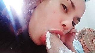 I was born to take creampie inside the mouth throat,it makes me so horny at the blowjob looking🥛🤤