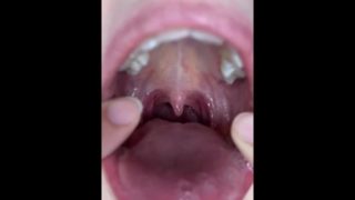 Uvula show. Mouth tour 