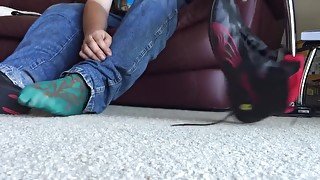 Men's Foot Fetish: Sheer socks