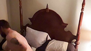 Horny wife sucks then gets fucked from from behind