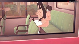 Hinata Hyūga sex on the bus  Naruto  Uncensored Hentai POV