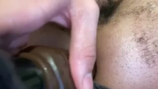 Baby boy shaves and gapes hole with BBC