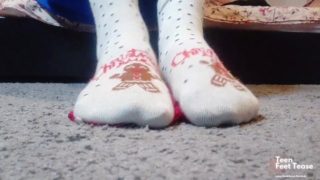 Socks Foot Fetish and playing with Dirty Panties