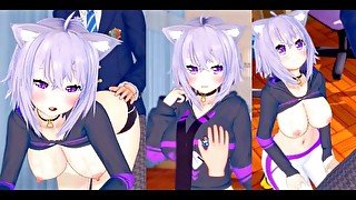 【エロゲーコイカツ！】VTuber 猫又おかゆ3DCGアニメ動画(バーチャルYoutuber)[Hentai Game Koikatsu! Nekomata Okayu (Anime 3DCG